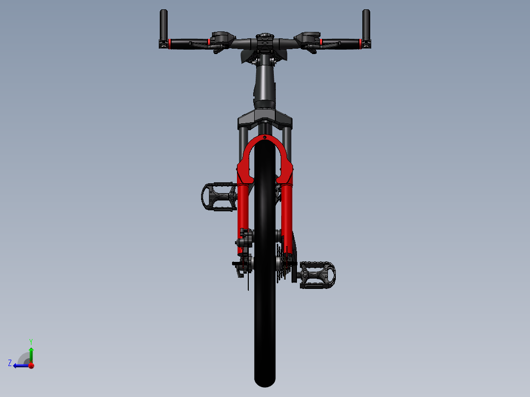 19---可折叠避震自行车sw2015三维图纸模型设计图纸右视图