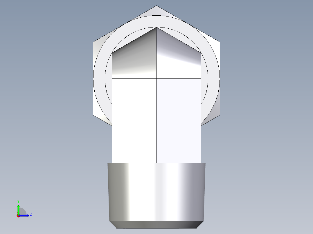 卡套式工业通用硬管接头EO_Male_stud_elbow_WE14SM71左视图