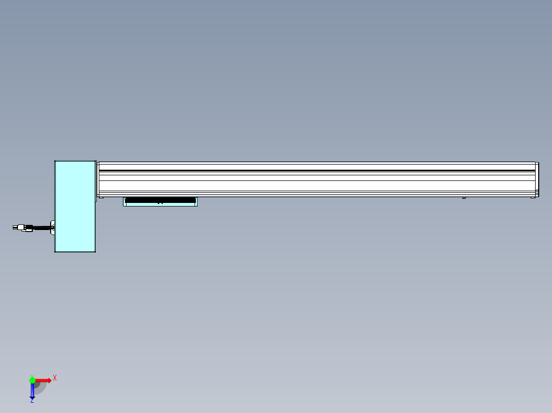 威洛博VBC同步带传动一无尘环境VBC14-L45-S650-BRU-ZP75-C3俯视图