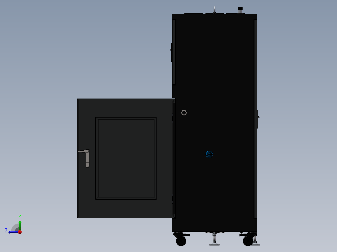 2023.02月-窑炉尾气在线监测系统（sw18可编辑+工程图+bom）右视图