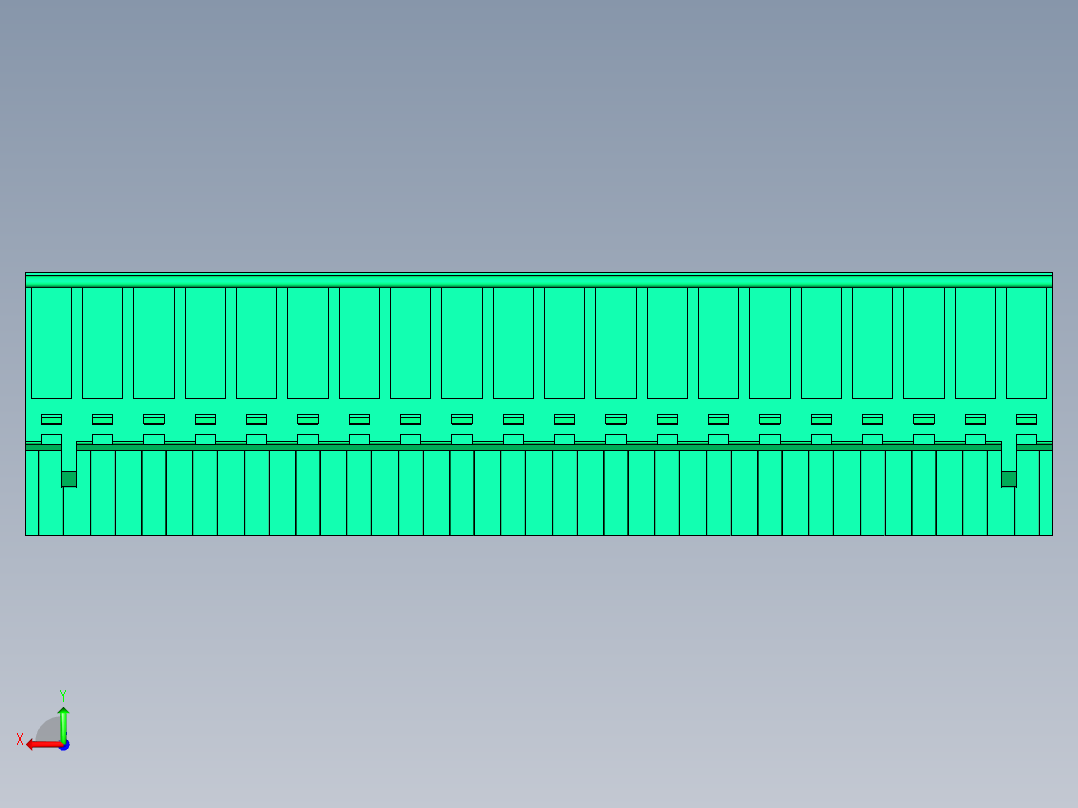 DEGSON 2EDG 系列 5.08mm 可插拔接线端子组-2EDGKB-5.08-20P-14-00AH后视图