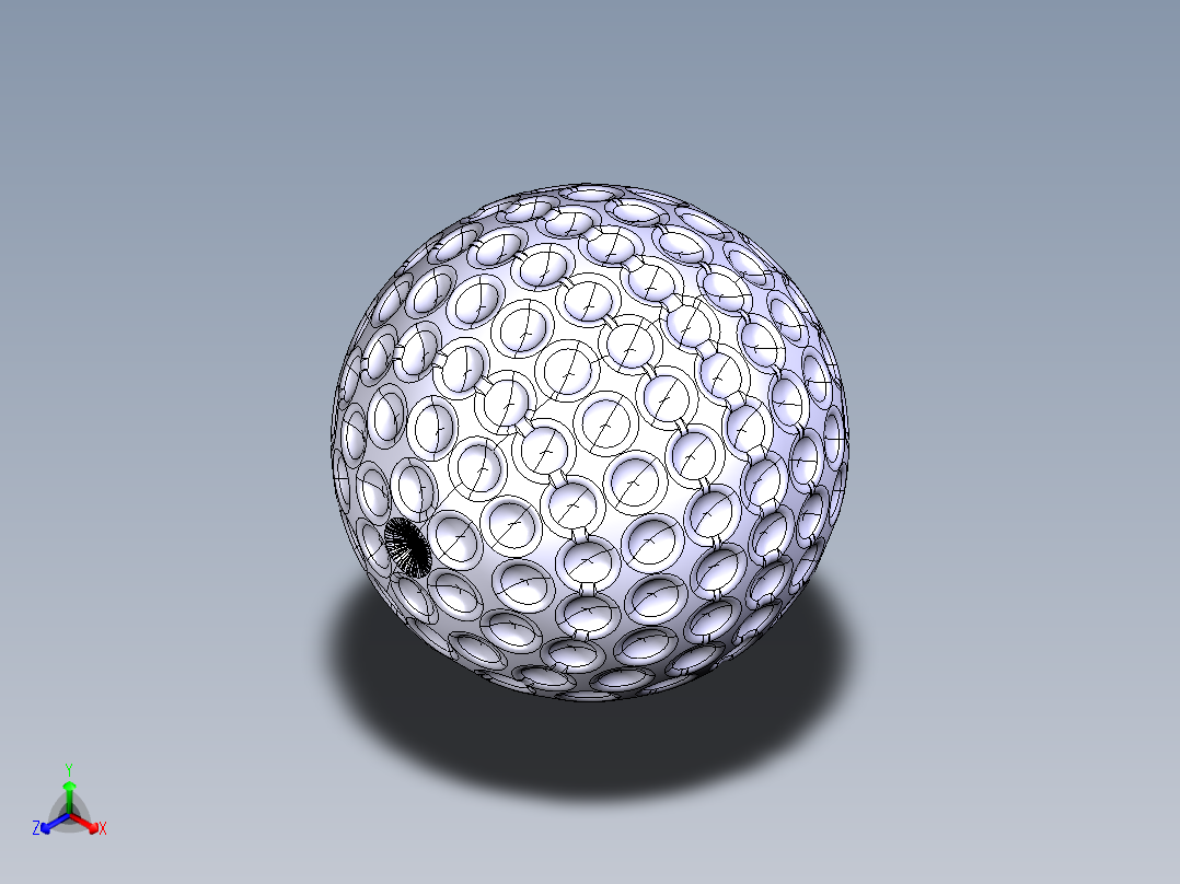 高尔夫球18正等轴测图