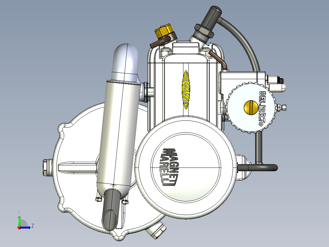 自行车发动机左视图