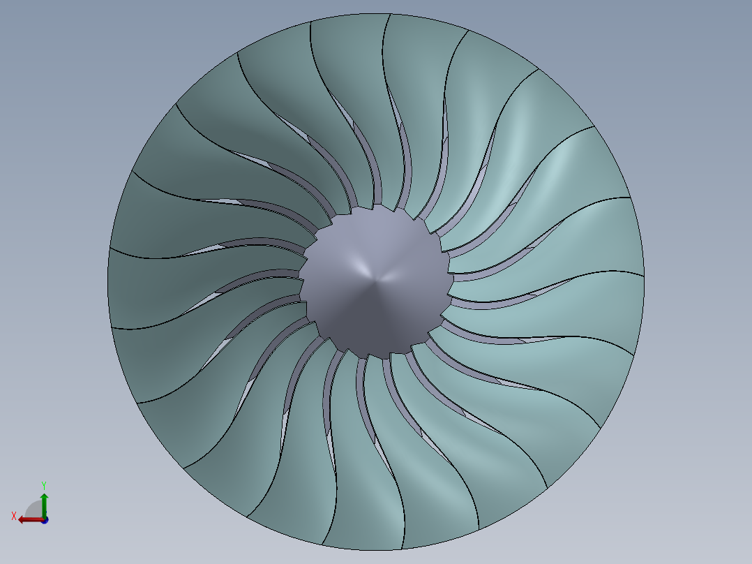 喷气发动机---模型格式为 sw后视图