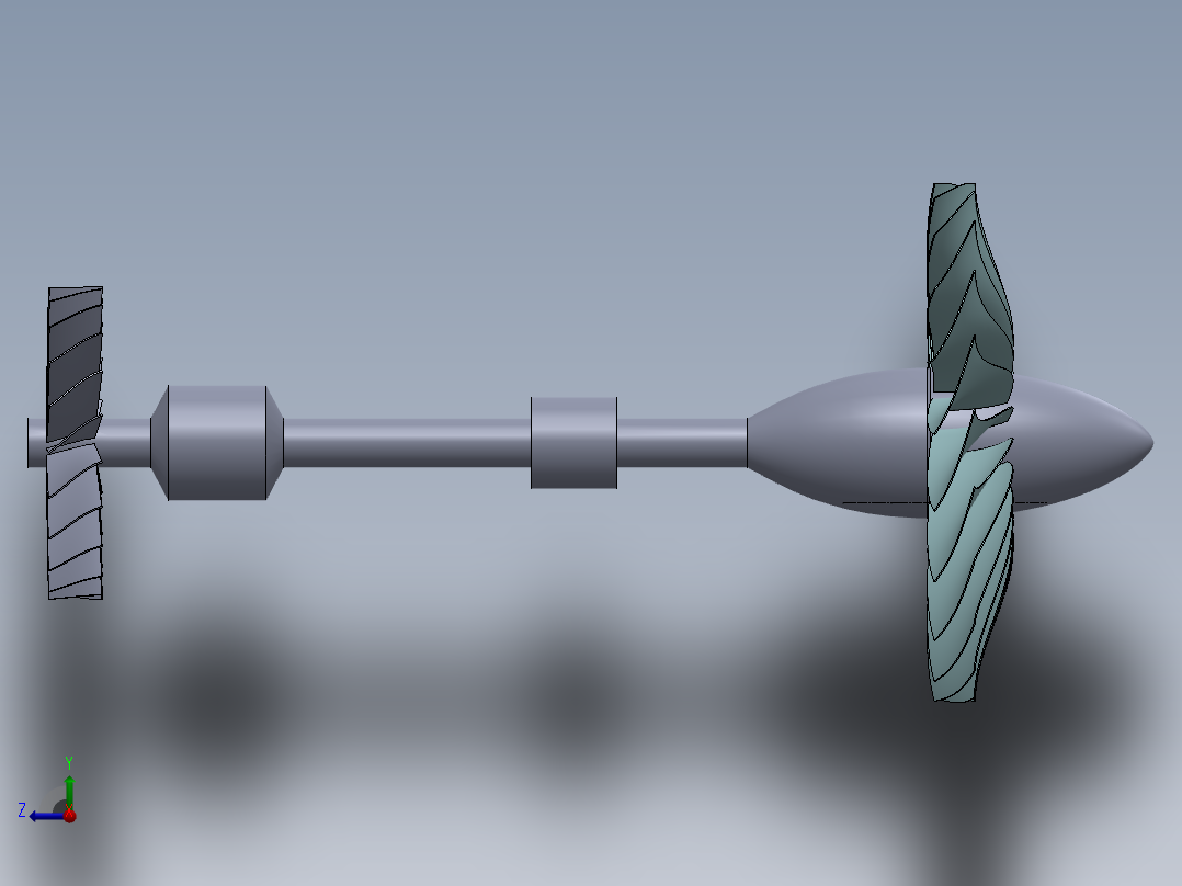 喷气发动机---模型格式为 sw右视图