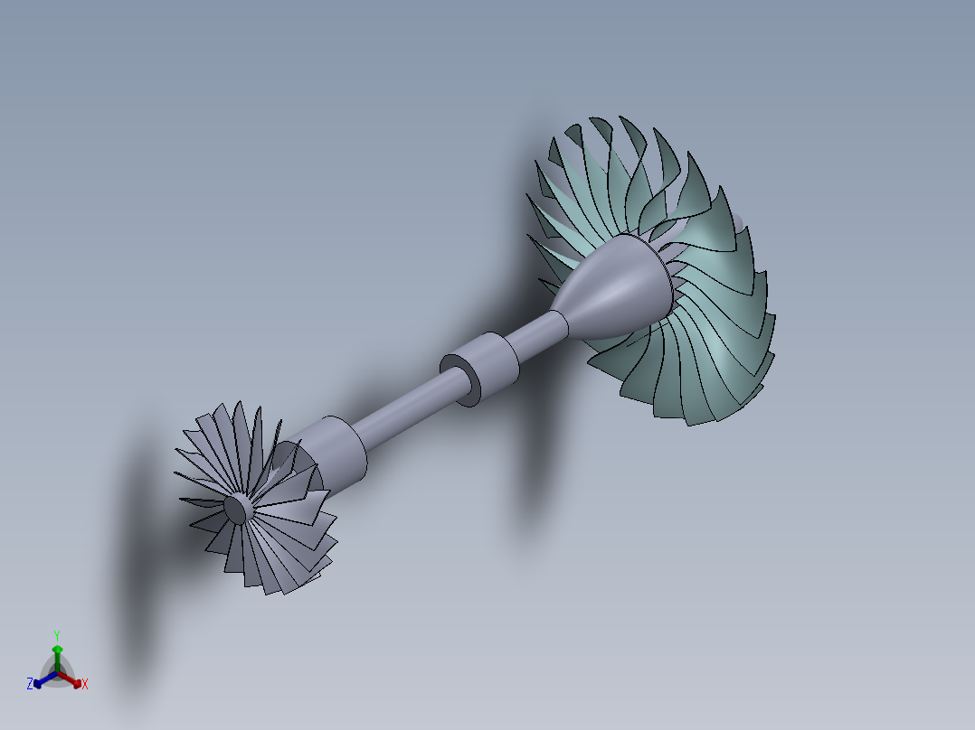 喷气发动机---模型格式为 sw正等轴测图