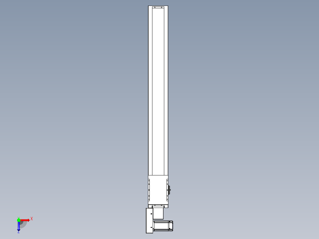 同步带全封闭直线模组TPA-HCB-120D-90-L950-ML-C-P40-N3俯视图