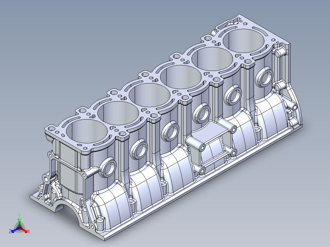 直列式6缸<span style='color: red'>发动机</span>缸体