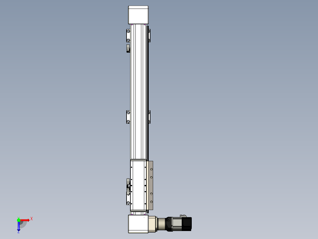 同步带滑台-欧规B8H-L176-S650-L-ZP40-D3-N5俯视图