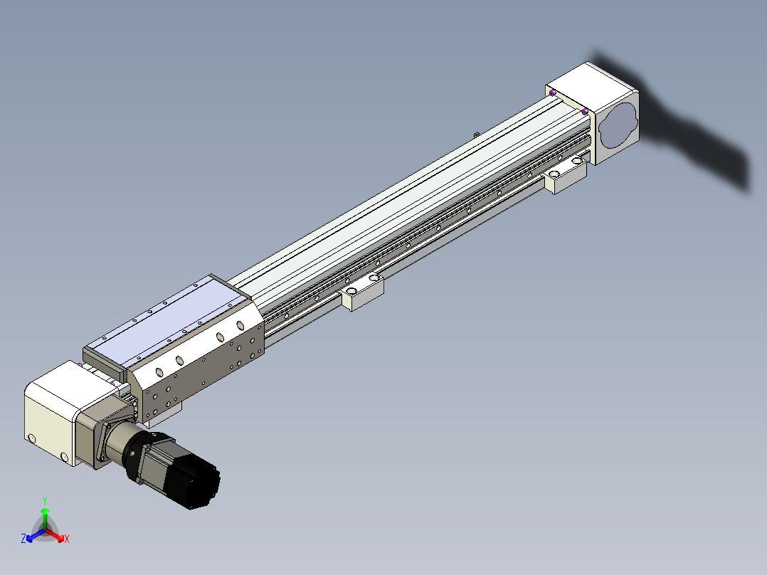 同步带滑台-欧规B8H-L176-S650-L-ZP40-D3-N5正等轴测图
