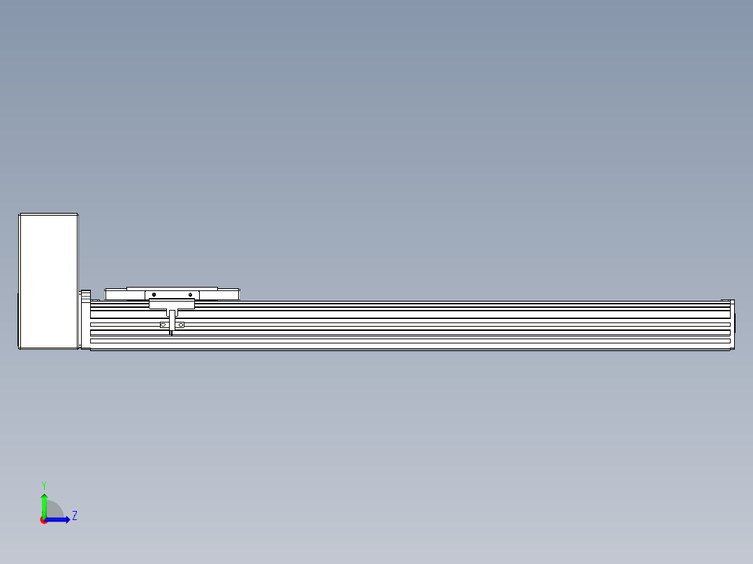 同步带全封闭直线模组TPA-HCB-110D-90-L500-RU-C-P40-N3左视图