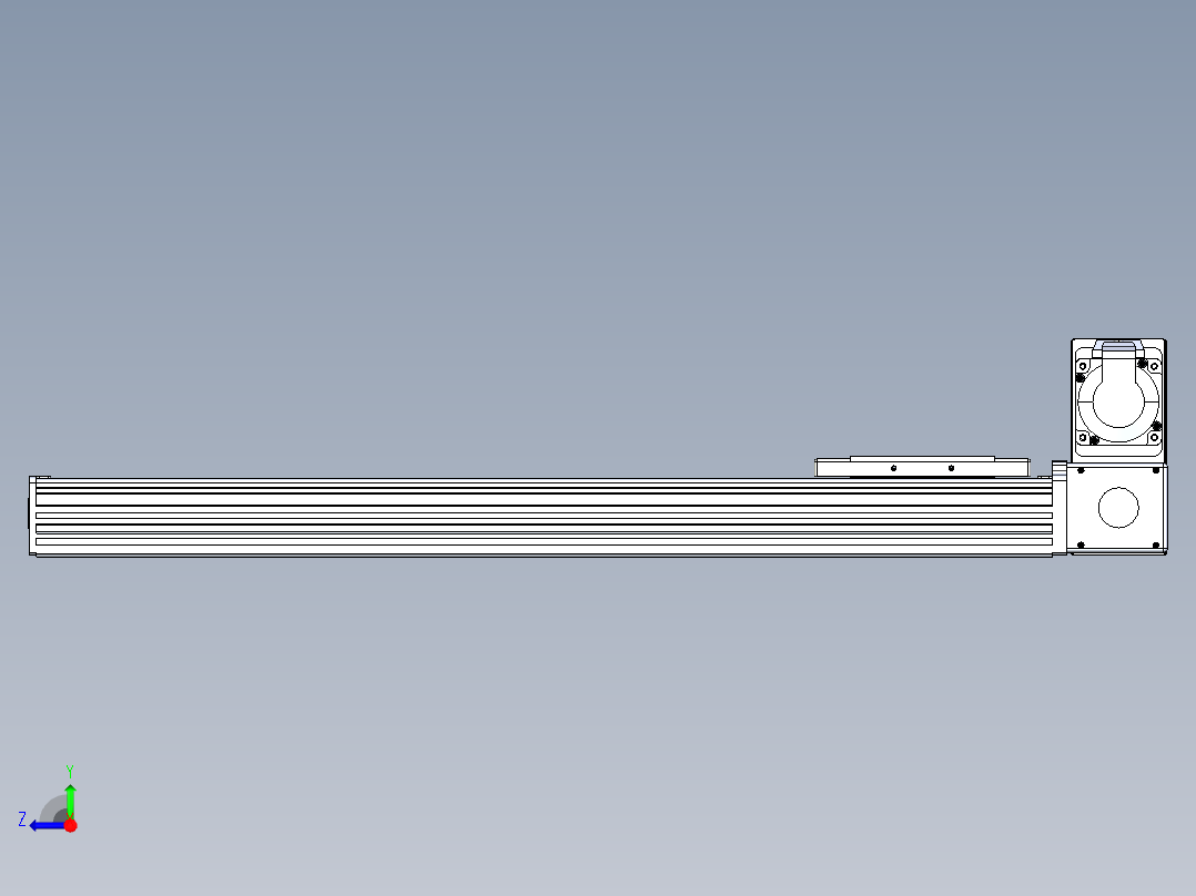 同步带全封闭直线模组TPA-HCB-110D-90-L500-RU-C-P40-N3右视图