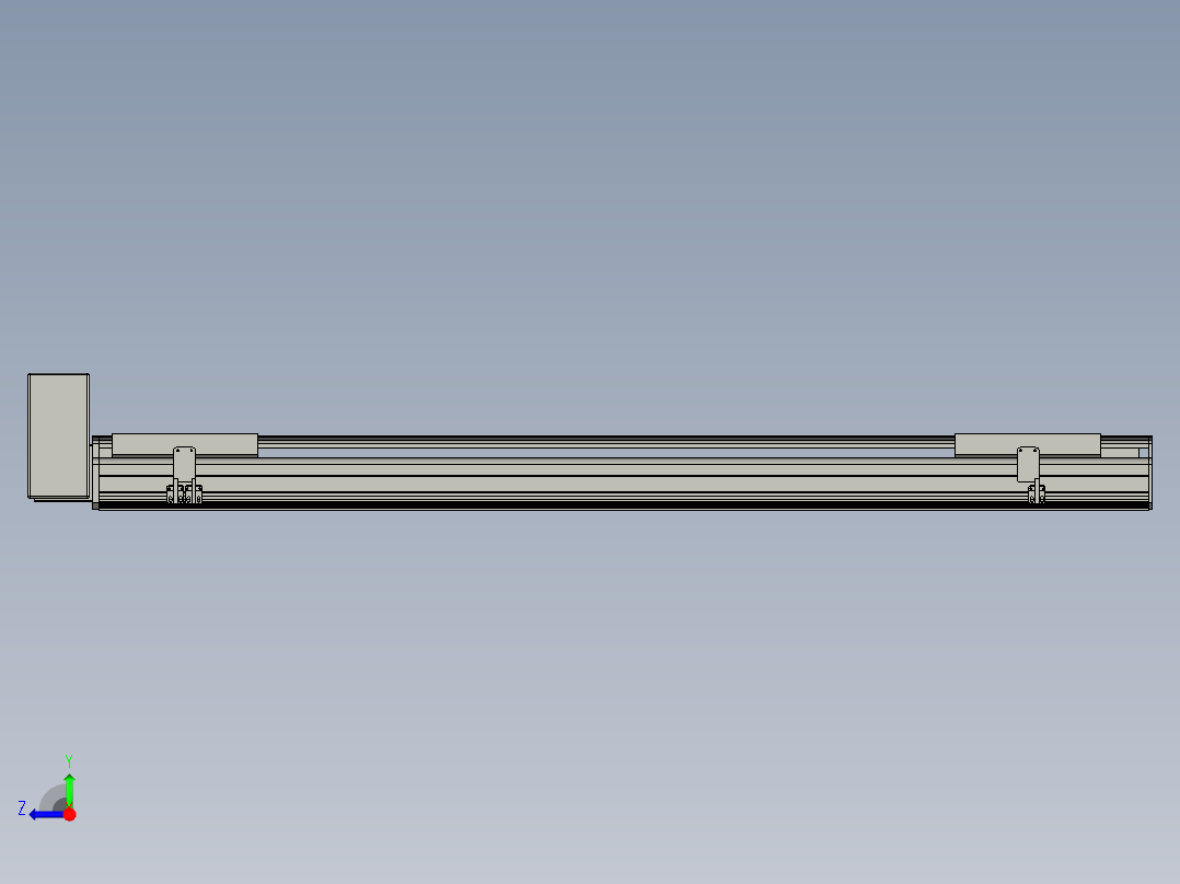 直线模组LHB21-L40-S1300-RU设计图纸右视图