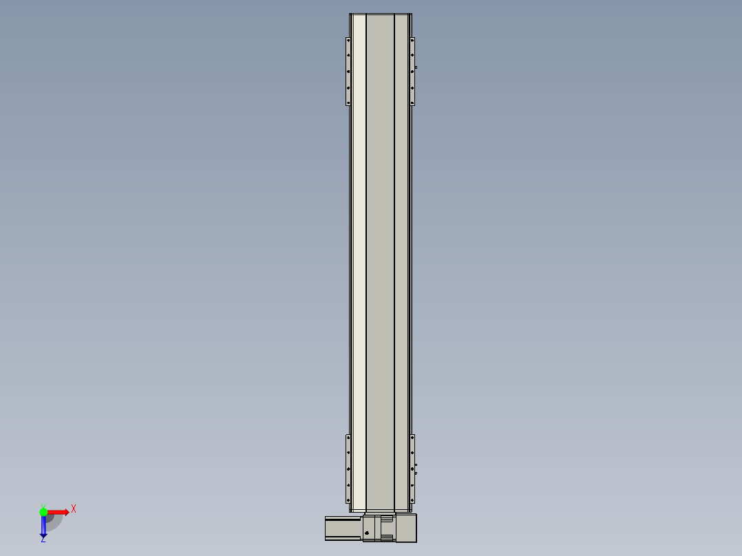 直线模组LHB21-L40-S1300-RU设计图纸俯视图