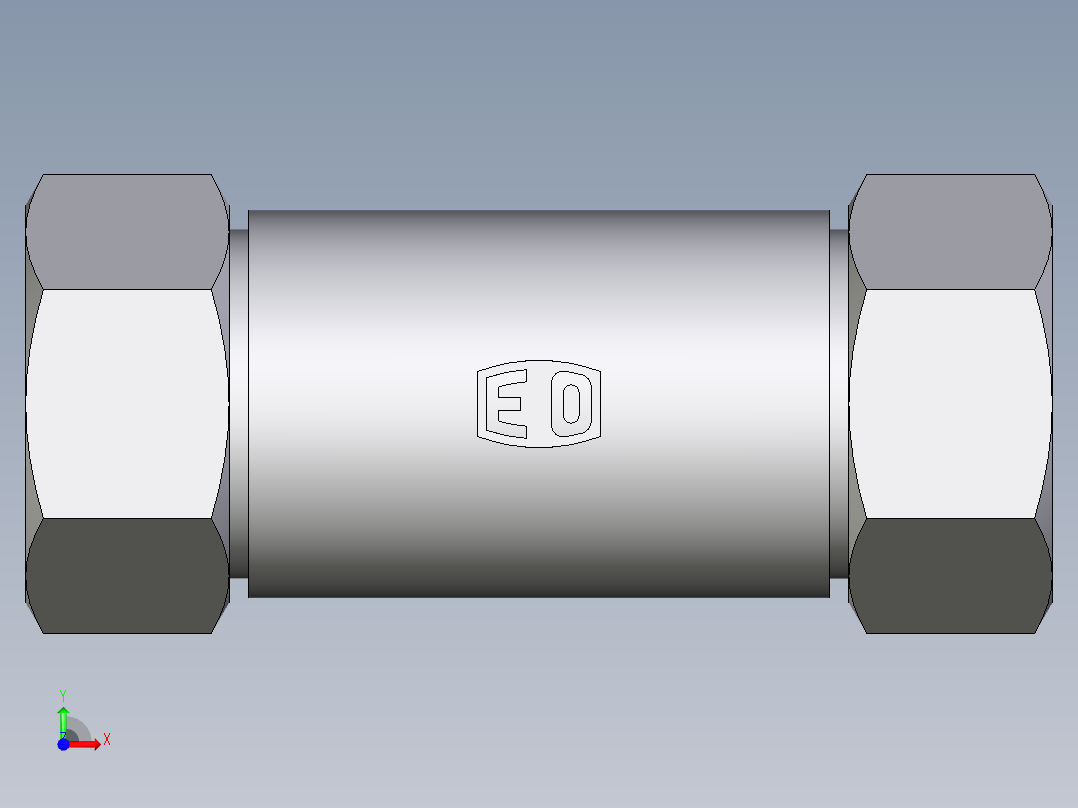 卡套式工业通用硬管接头EO_Weld_bulkhead_fitting_ESV28L前视图