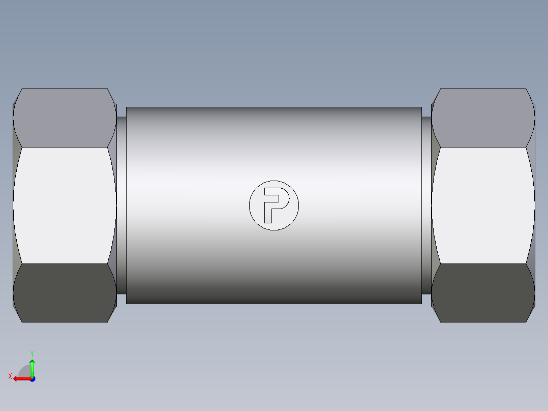 卡套式工业通用硬管接头EO_Weld_bulkhead_fitting_ESV28L后视图