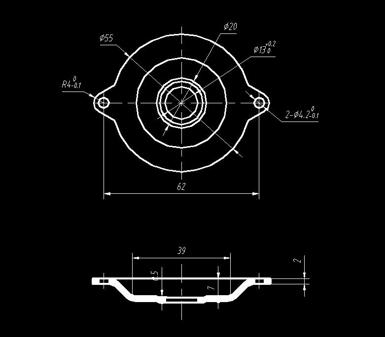 端盖级进模（CAD图+Proe三维）
