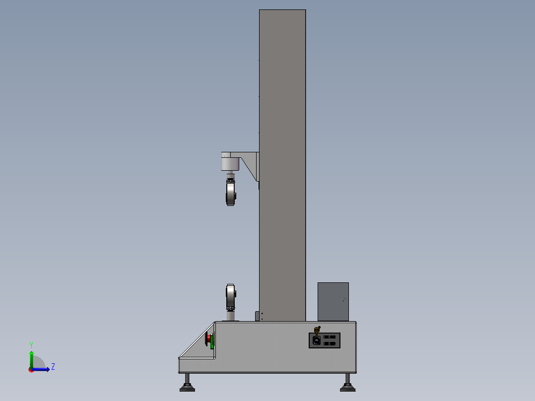 拉力试验机左视图