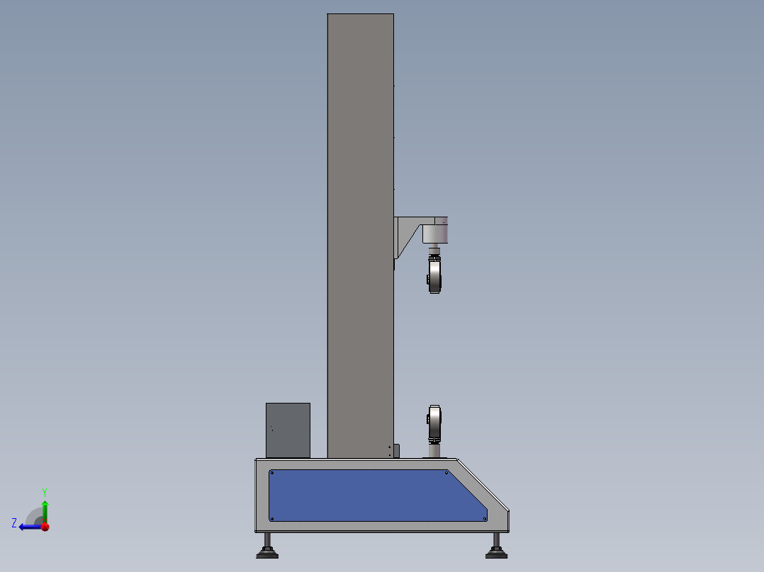 拉力试验机右视图