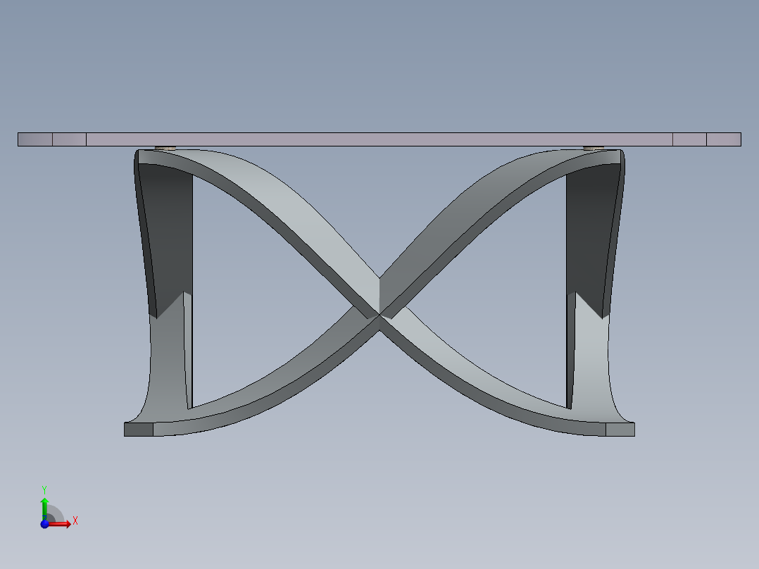 玻璃咖啡桌前视图