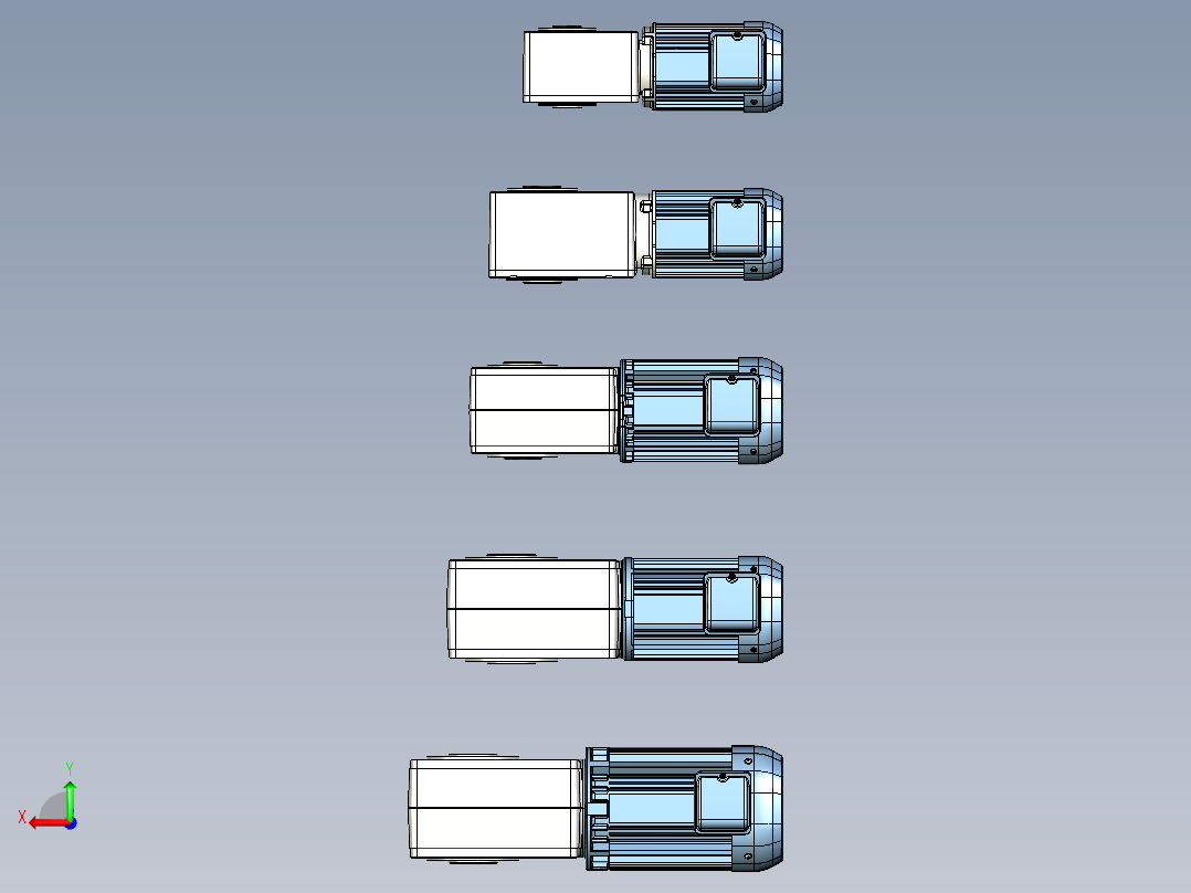 蜗轮蜗杆减速器电机后视图