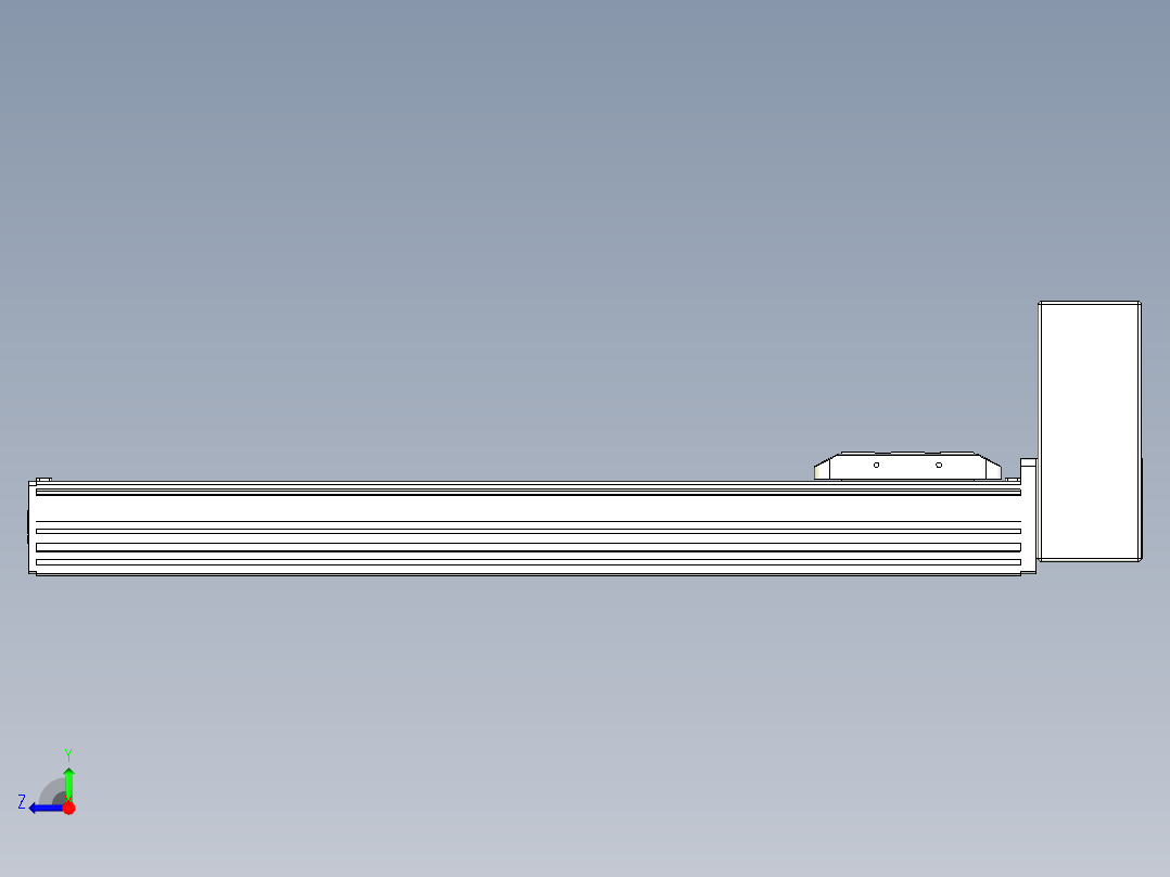 同步带全封闭直线模组TPA-HCB-85D-90-L450-LU-Y-P20-N3右视图