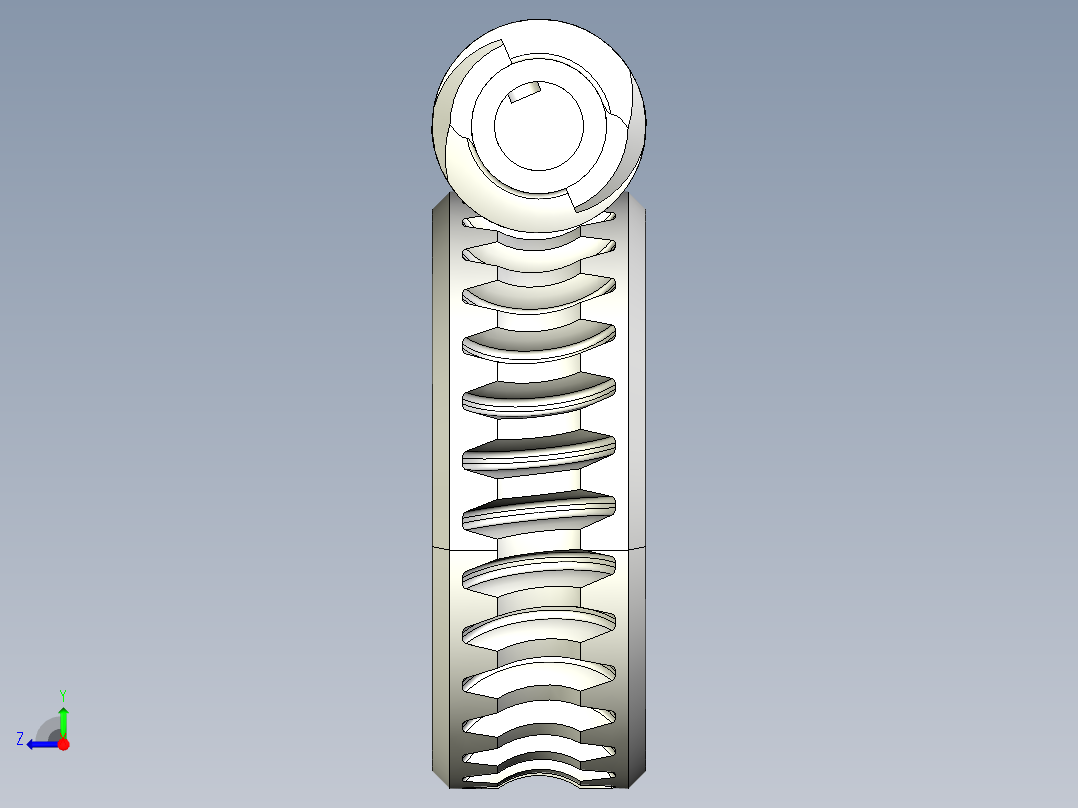蜗轮蜗杆减速器模型17833==5右视图