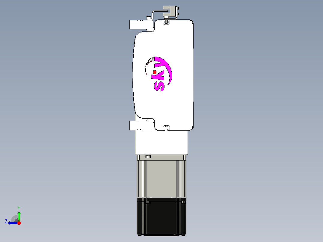 同步带滑台-半封闭B13-L90-S650-L-P40-D3右视图