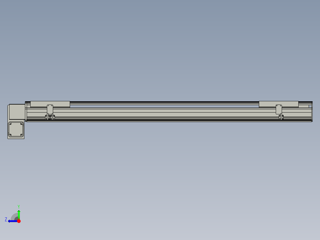 直线模组LHB21-L40-S1300-LD设计图纸右视图