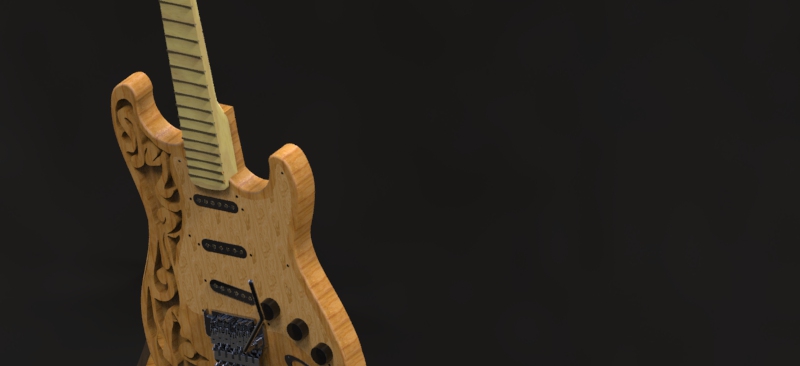 雕刻的电吉他1