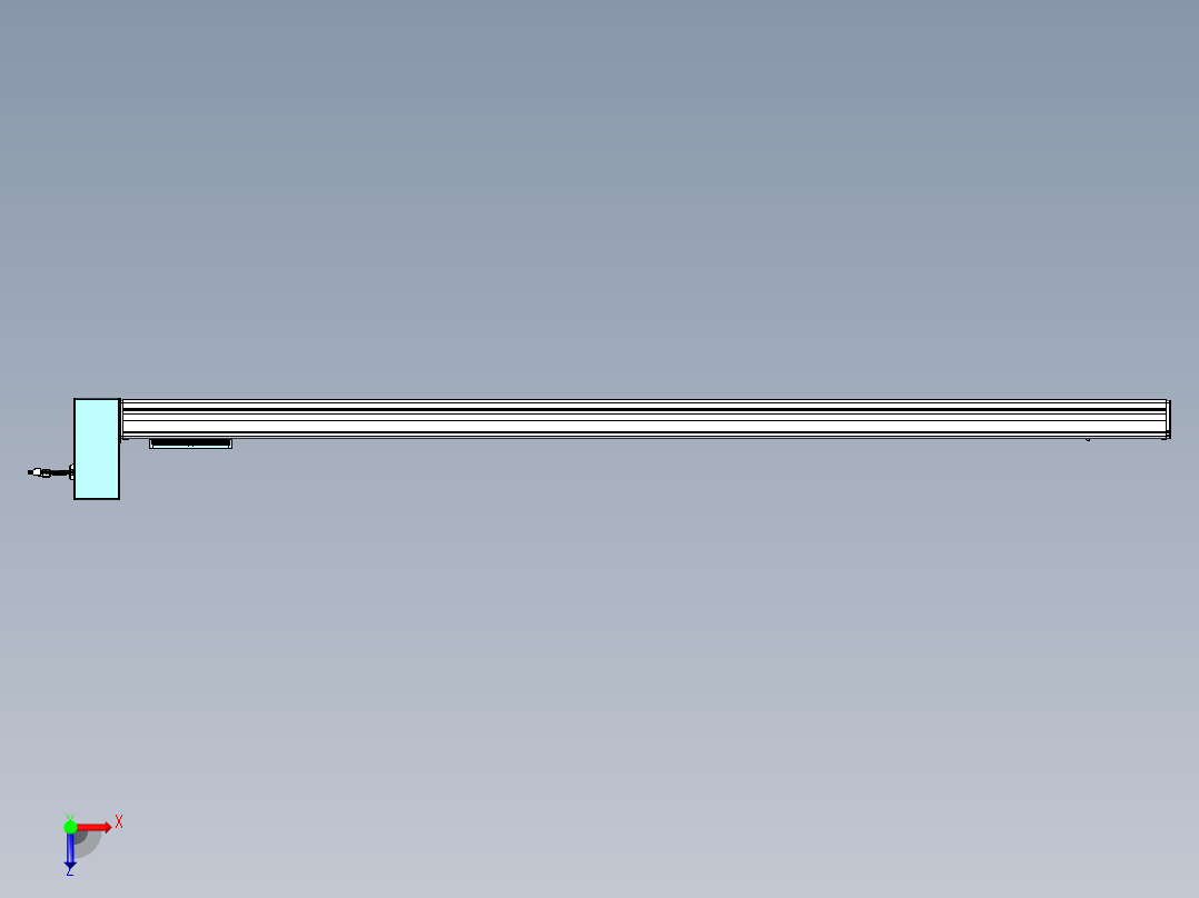 威洛博VBC同步带传动一无尘环境VBC14-L45-S1750-BRU-ZP75-C3俯视图