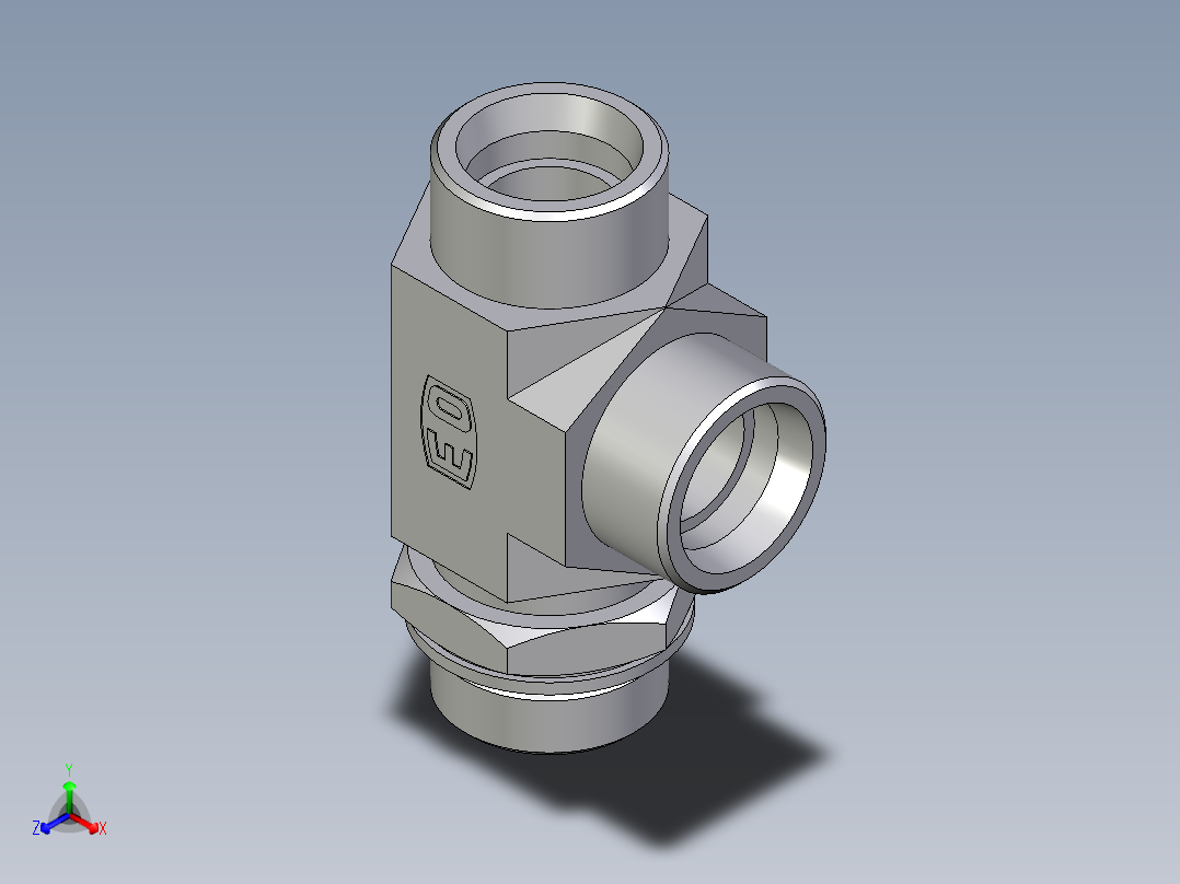 卡套式工业通用硬管接头EO_Adjustable_locknut_run_tee_LEE30SMOMDCF