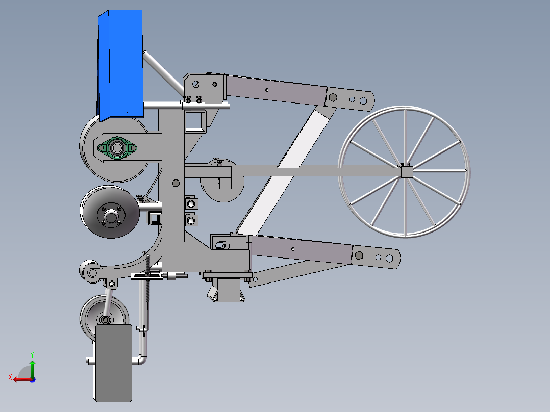 覆膜机模型后视图