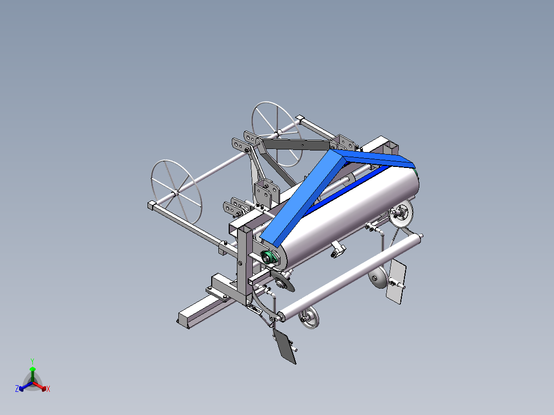 覆膜机模型正等轴测图