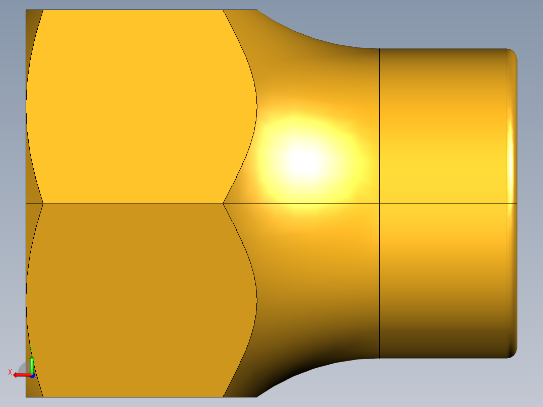 扩口式工业通用硬管接头Long Forged Nut 14FL-8后视图