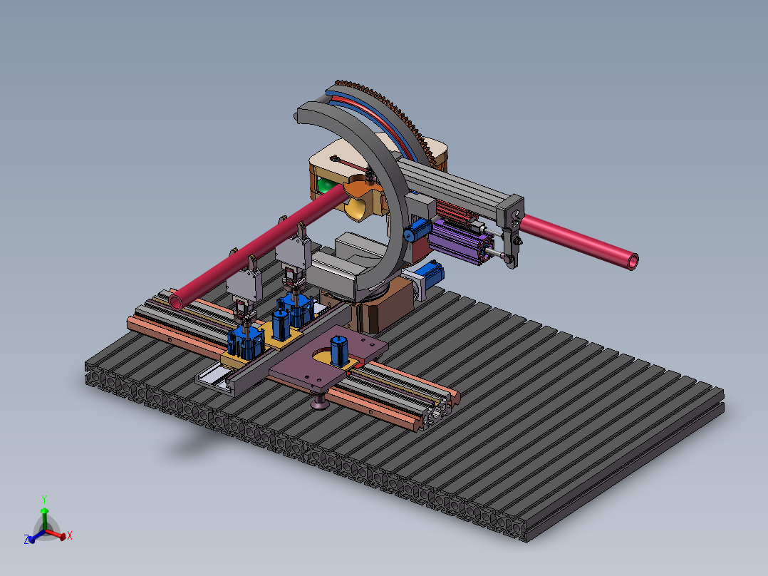 可编程半自动弯管机<span style='color: red'>3D</span>图纸H166
