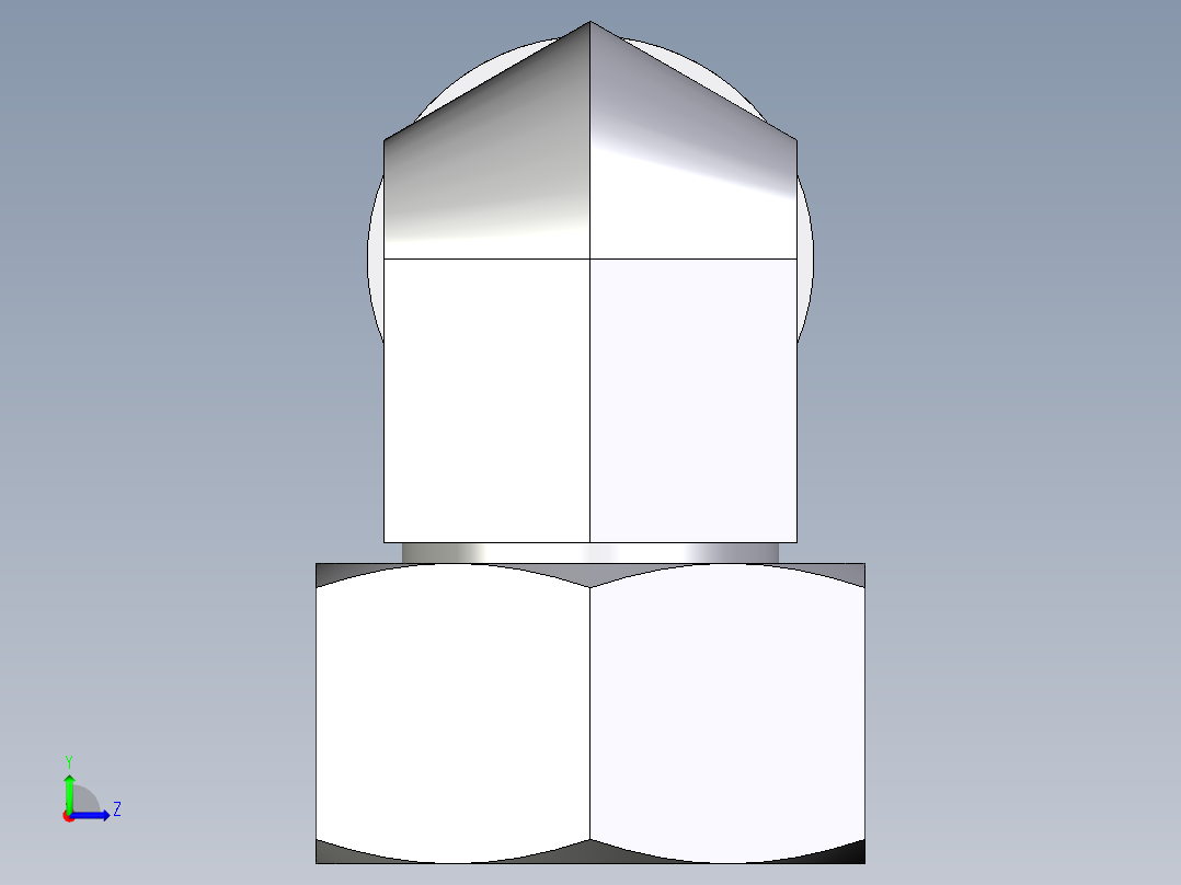 卡套式工业通用硬管接头EO_Swivel_nut_elbow_EW18LOMDCF左视图