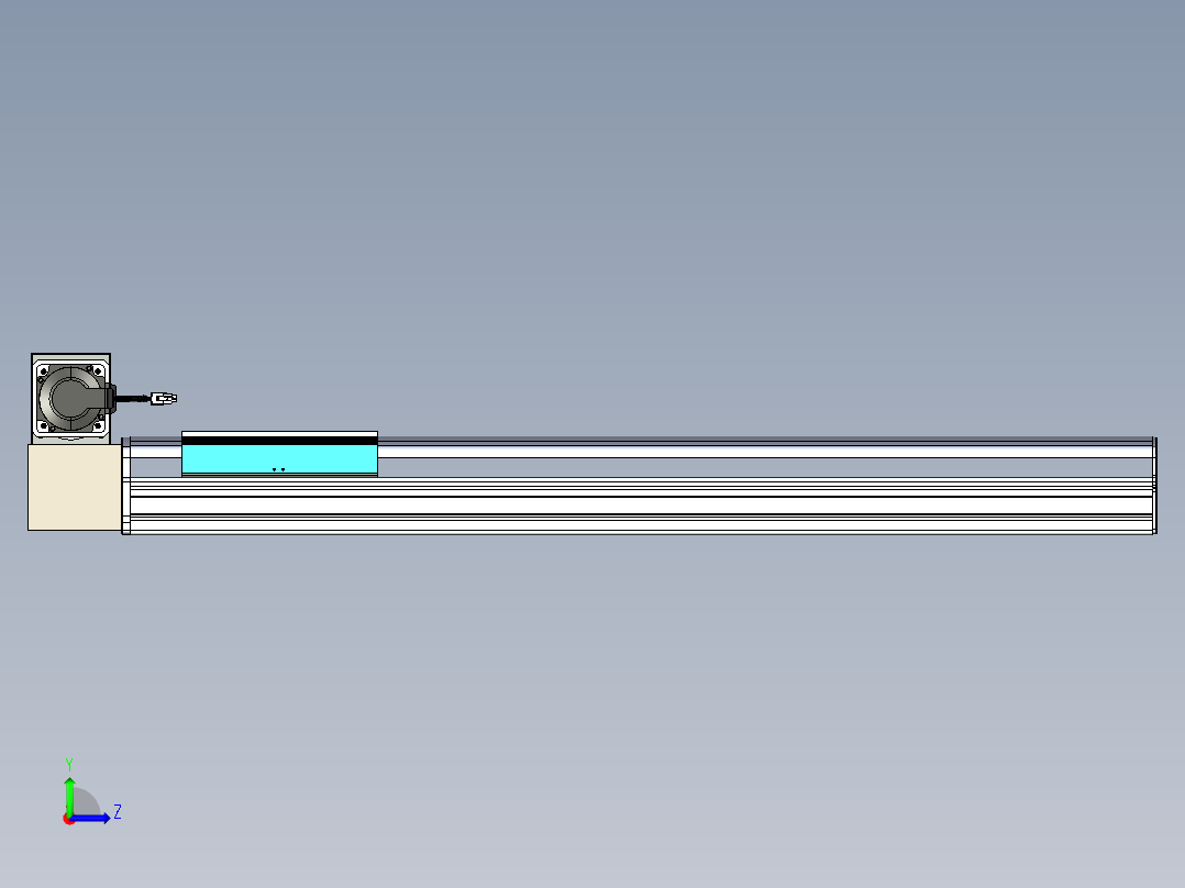 同步带滑台-半封闭B22H-L100-C-S800-RU-P75-D3-N5左视图