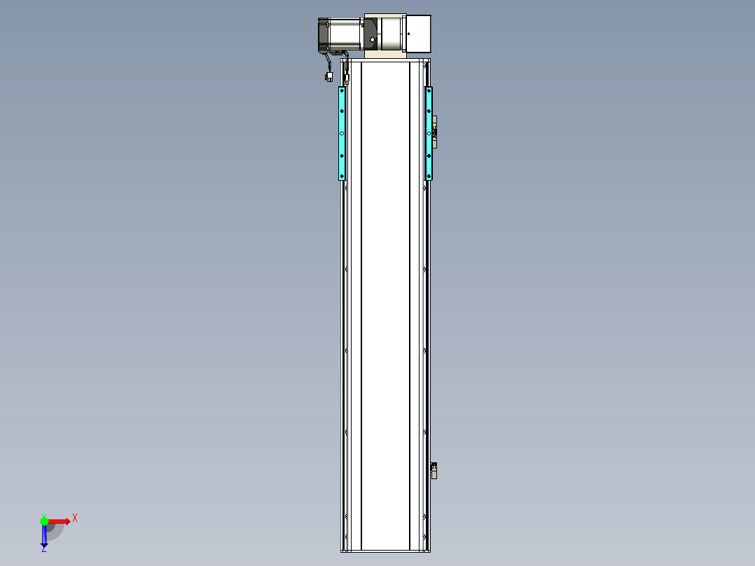 同步带滑台-半封闭B22H-L100-C-S800-RU-P75-D3-N5俯视图