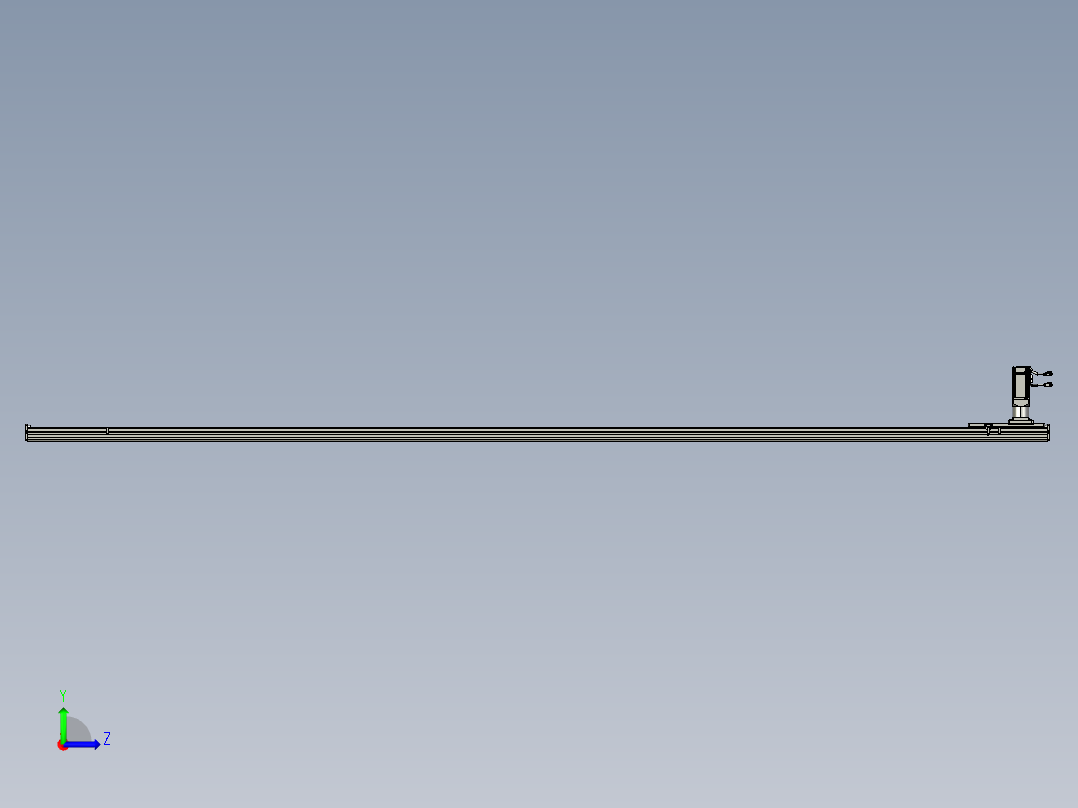 东锦齿条传动DH136G-S3400-BU-减速机+P400W左视图