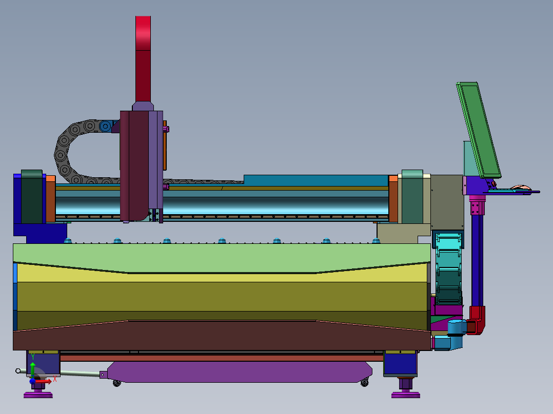 金属激光切割机前视图