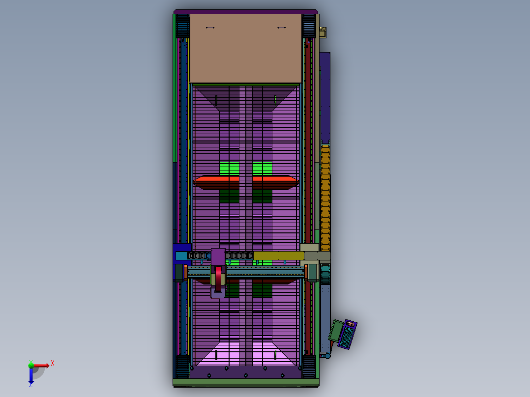 金属激光切割机俯视图