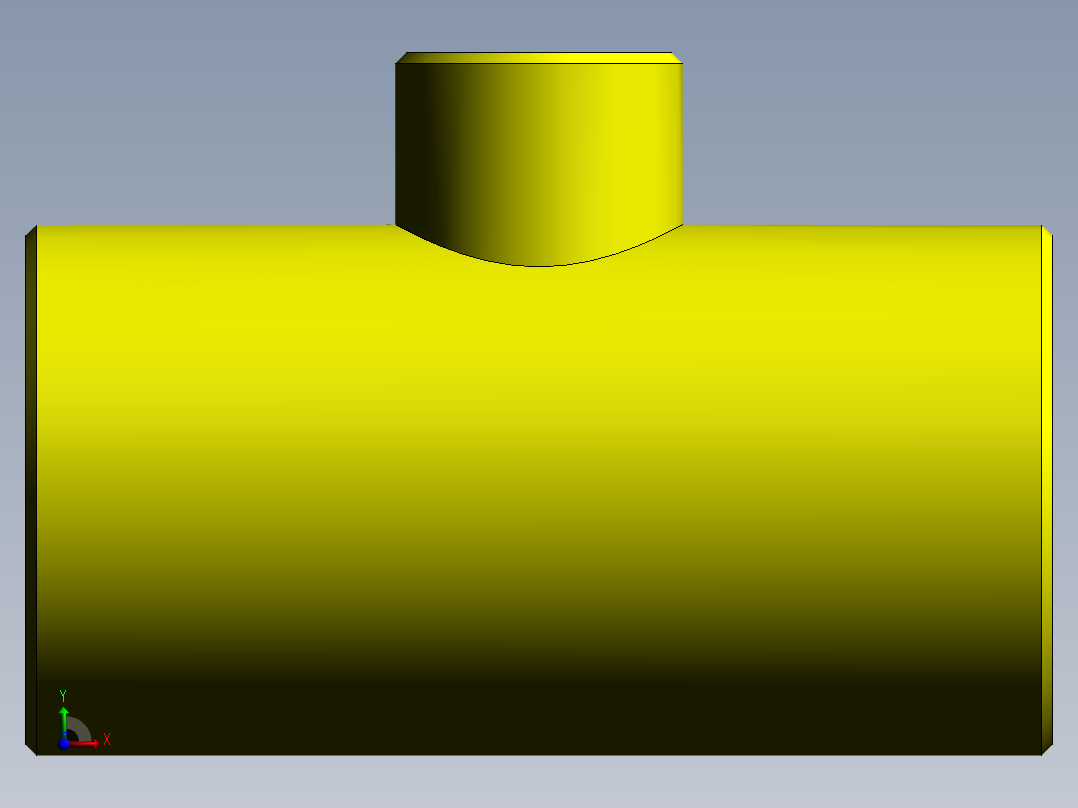 educing outlet tee inch前视图