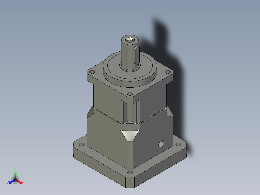 斜齿PGH060-L1 19-70-90-M6.STEP正等轴测图