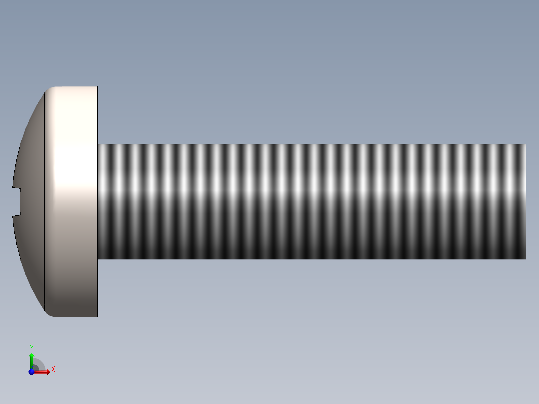 螺丝 M3.5 十字盘头-M3.5 x 13 Screw head.SLDPRT前视图