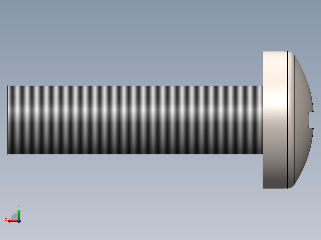 螺丝 M3.5 十字盘头-M3.5 x 13 Screw head.SLDPRT后视图