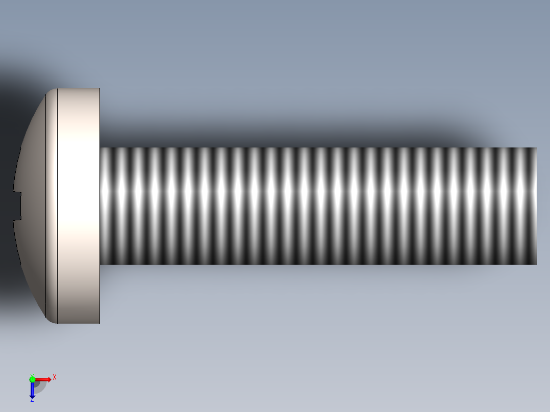 螺丝 M3.5 十字盘头-M3.5 x 13 Screw head.SLDPRT俯视图