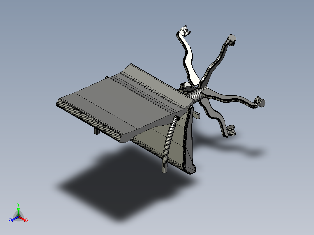 办公扶手椅2正等轴测图