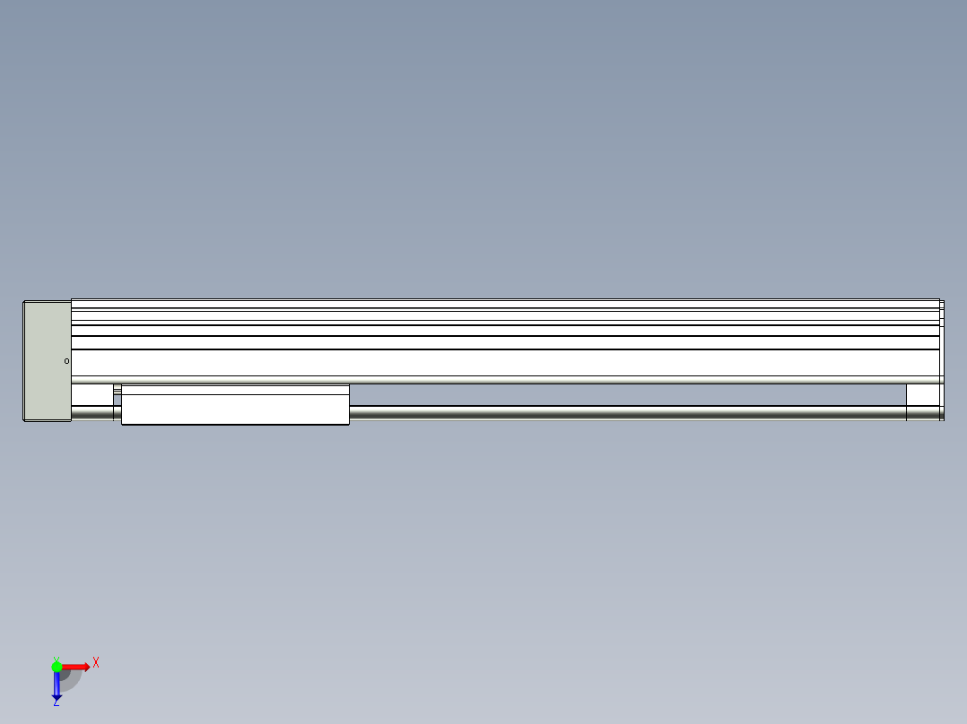 VF丝杆传动-一般环境VF27-Lxx-C-S650-BL-ZP75-C3俯视图