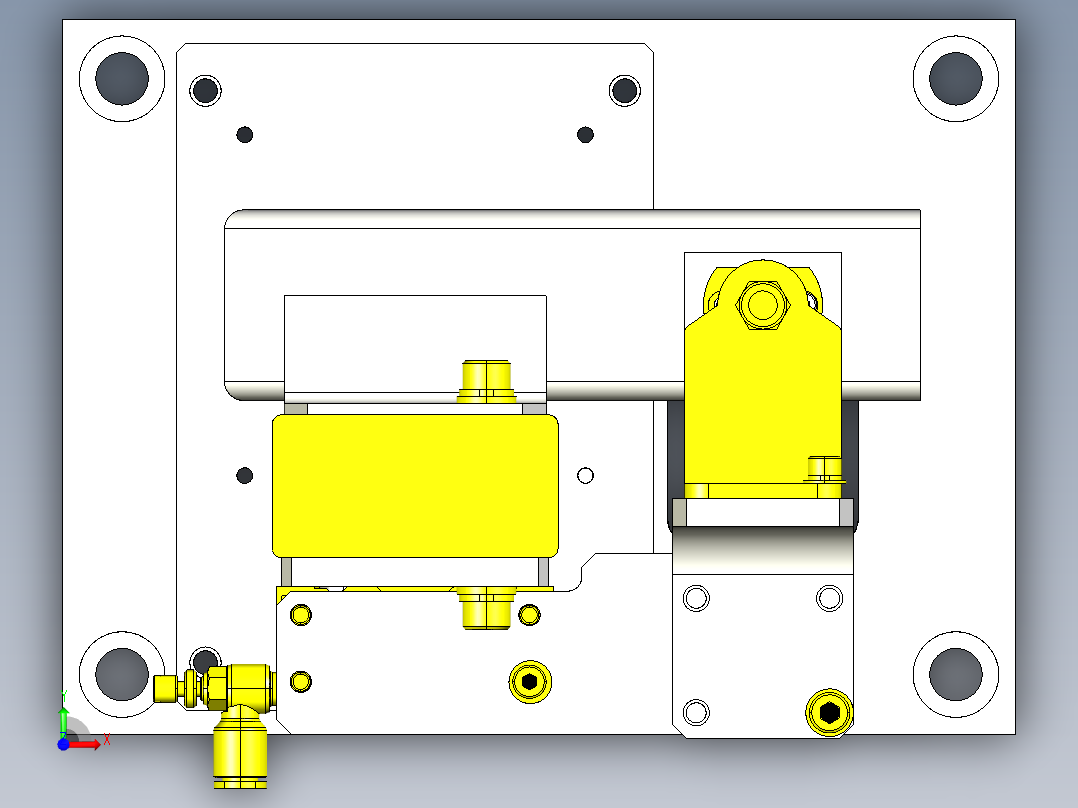 送风清洗机构前视图